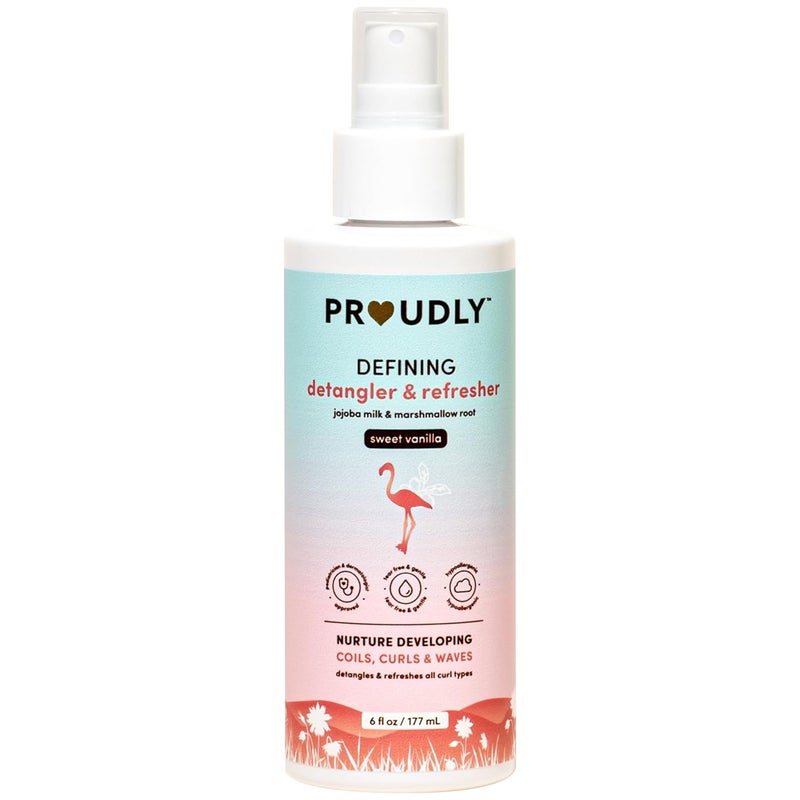 Proudly Defining Detangler & Refresher by Gabrielle Union & Dwyane Wade, Black & Brown Babies Coils, Curls & Waves, Detangling & Conditioning Spray, Sweet Vanilla, 6 oz - Image 1